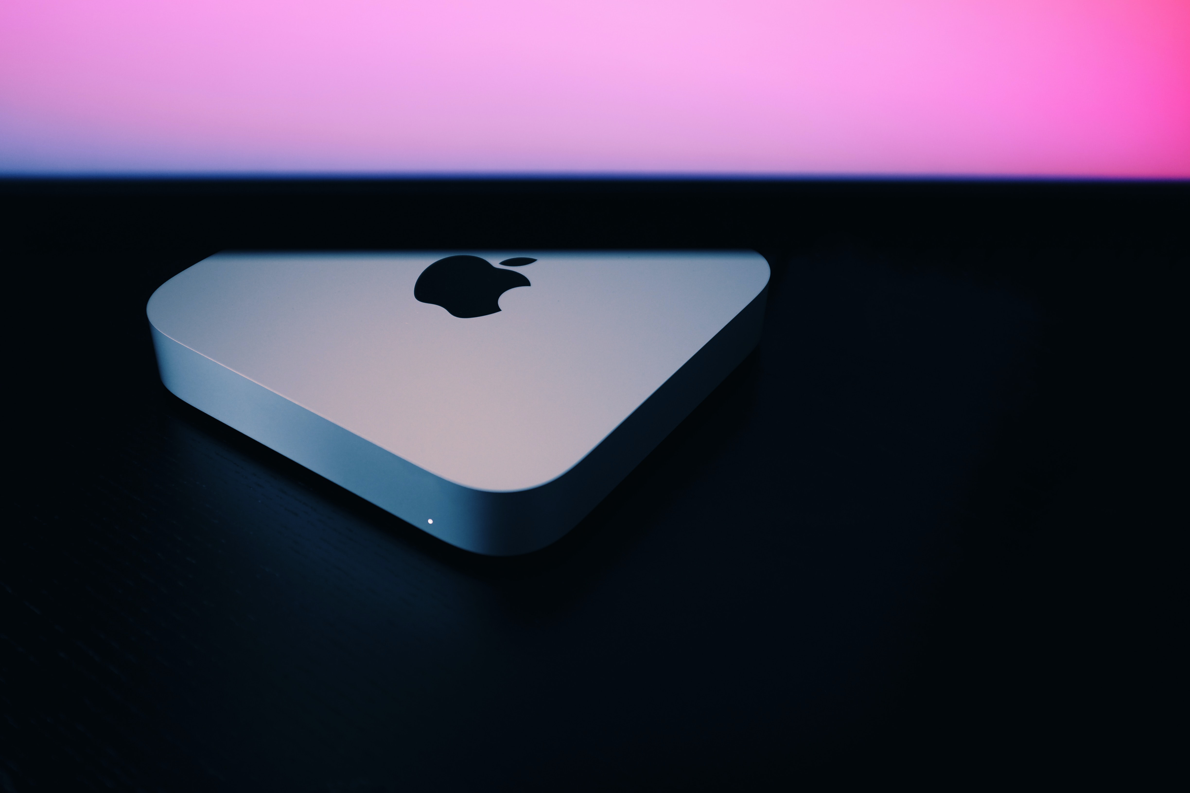 An Apple Mac Mini on a desk