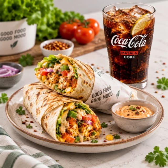 Wrap + Masala Coke