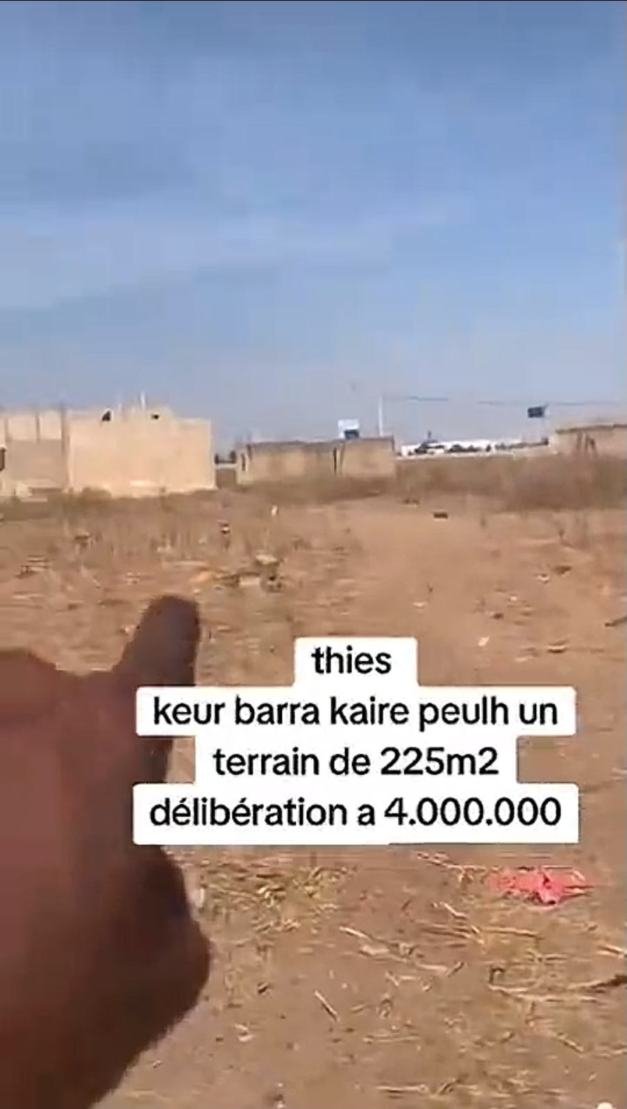 Terrain 225 m2 Thies Keur Barra Kaire