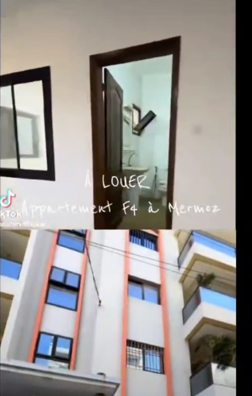 Appartement F4 à Louer Mermoz - 3 Chambres avec SDB | 4ème Étage | Quartier Calme | 630 000 FCFA/mois