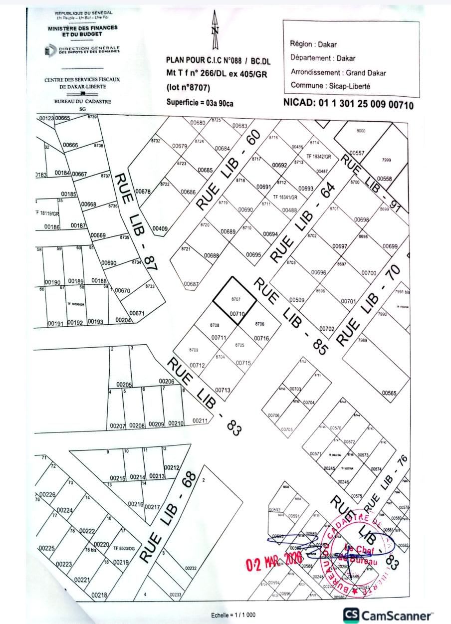 Villa Angle 390m² Double Façade à Vendre – Liberté 6 | À Rénover ou Démolir | Titre Foncier Individuel | 250 Millions gb