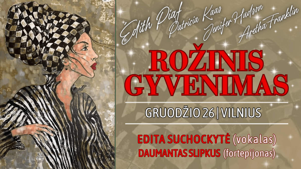 ROŽINIS GYVENIMAS / Edita Suchockytė (vokalas) ir Daumantas Slipkus (fortepijonas)
