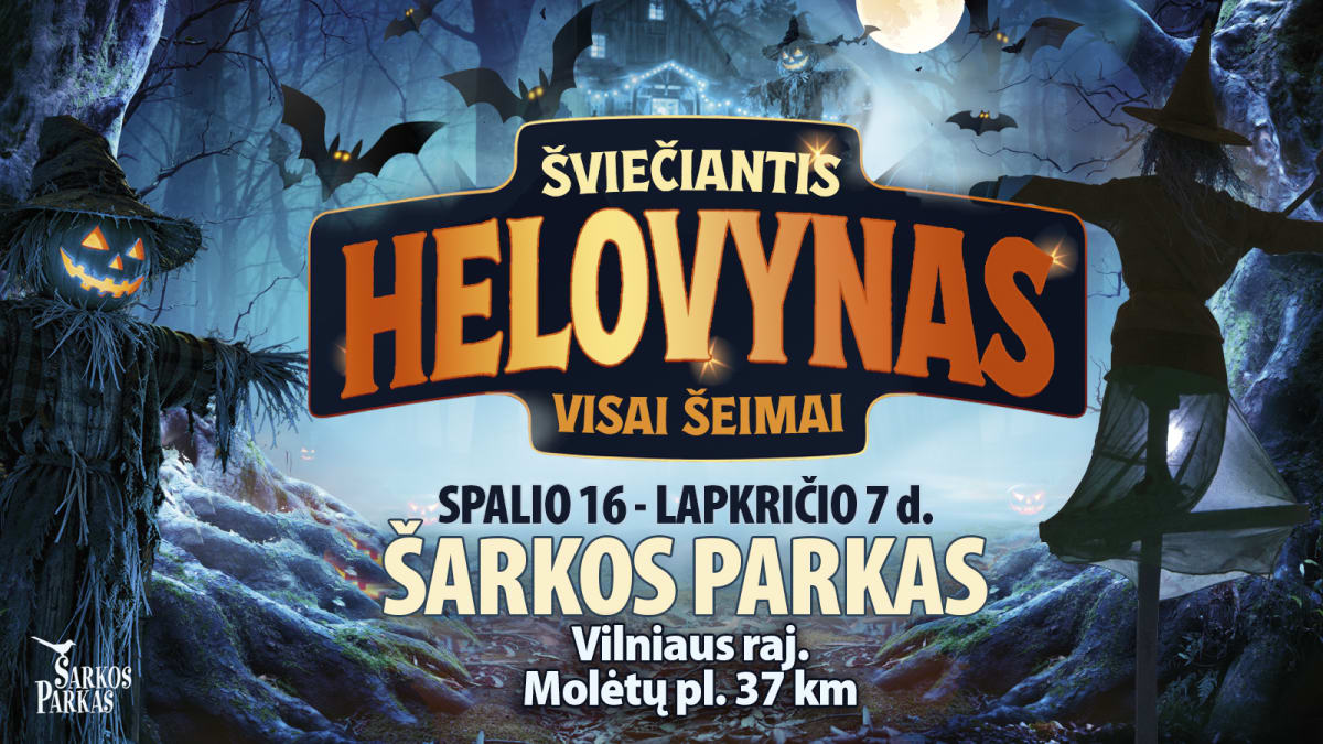 Šviečiantis Helovynas Šarkos parke