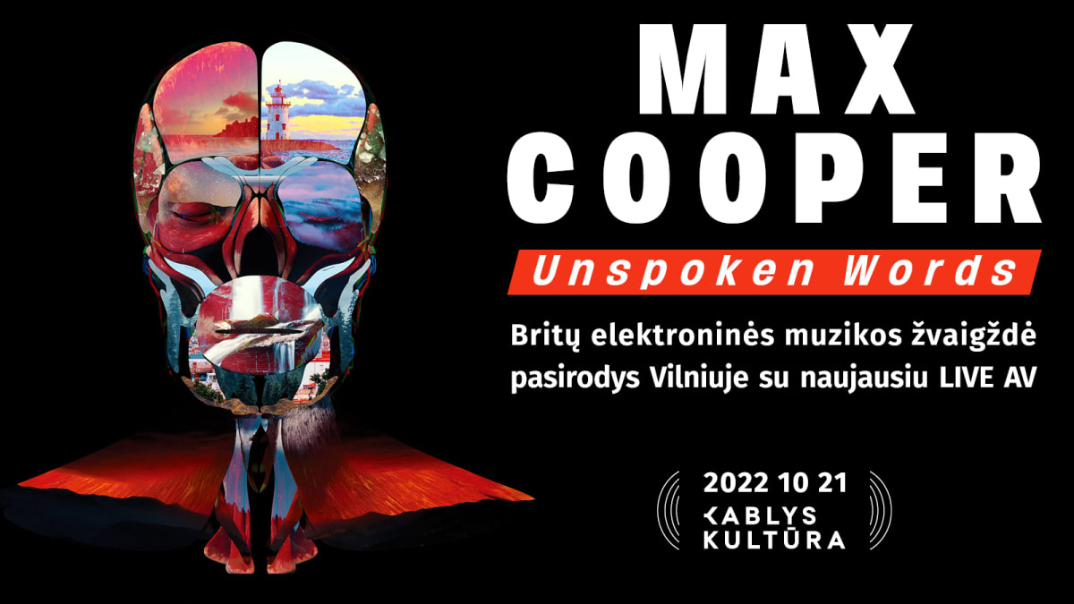 Britų elektronikos žvaigždė MAX COOPER pasirodys Vilniuje su naujausiu audiovizualiniu projektu „Unspoken Words”