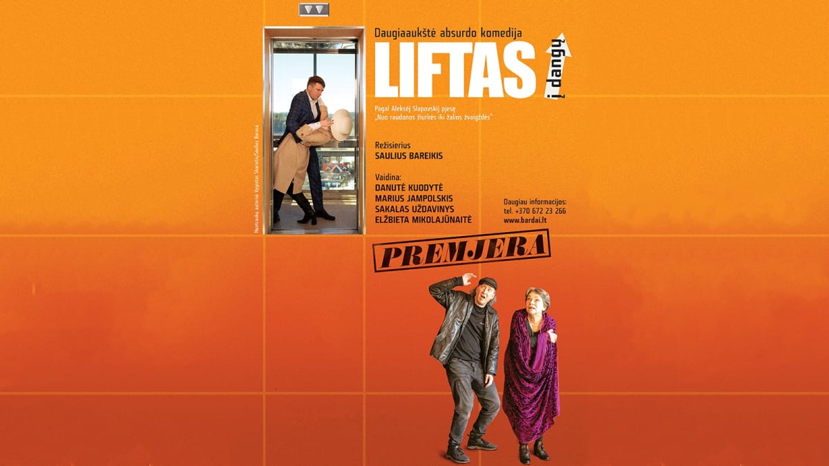 Daugiaaukštė absurdo komedija „Liftas į dangų“ (rež. Saulius Bareikis)