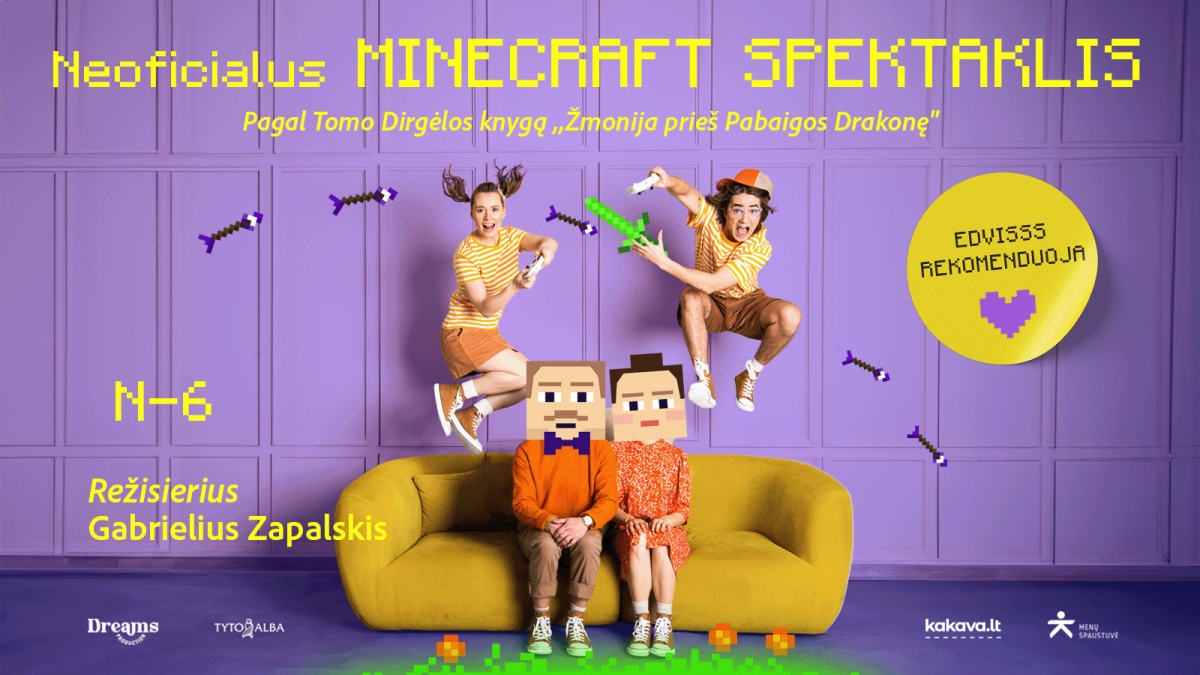 Neoficialus MINECRAFT SPEKTAKLIS pagal T. Dirgėlos knygą „Žmonija prieš Pabaigos Drakonę“ rež. G. Zapalskis