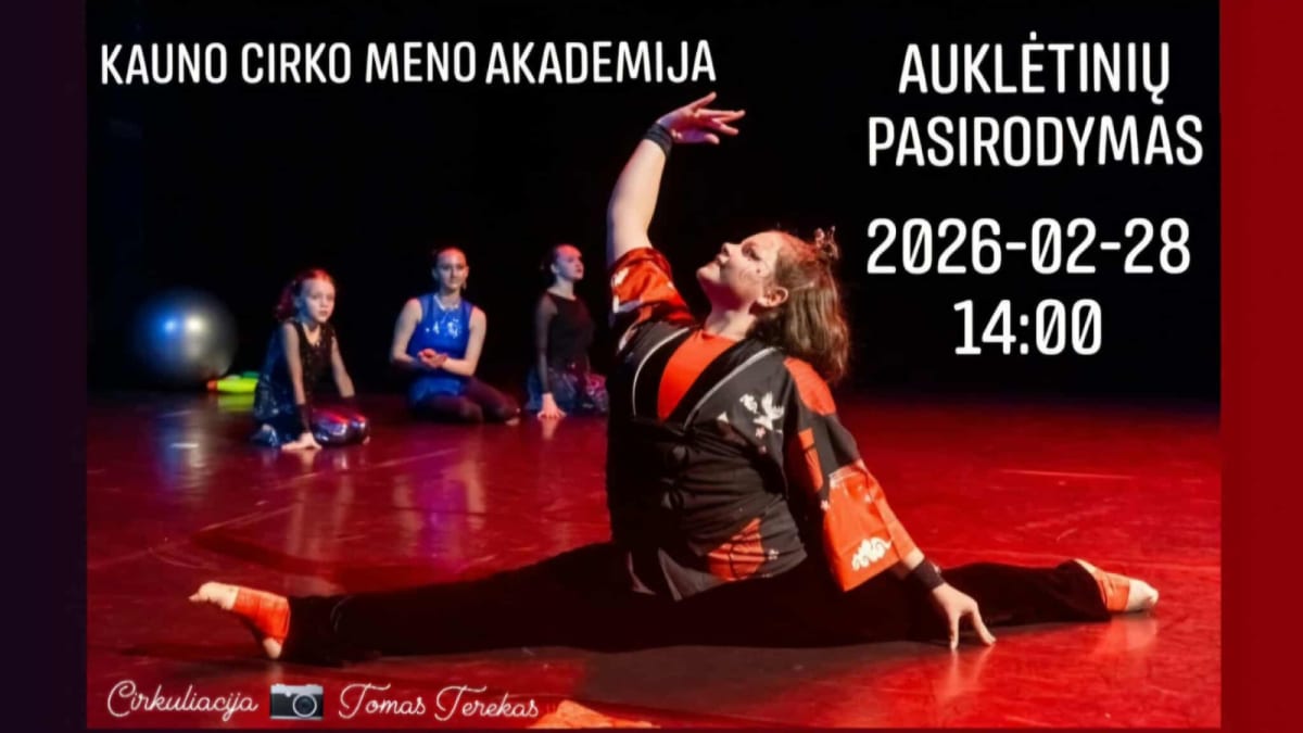 Kauno cirko meno akademijos auklėtinių pasirodymas