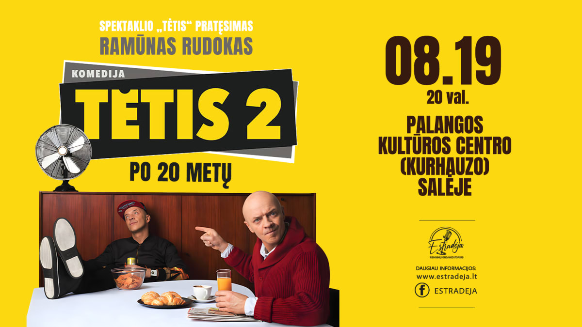Aktoriaus RAMŪNO RUDOKO monospektaklis „Tėtis 2. Po 20 metų“