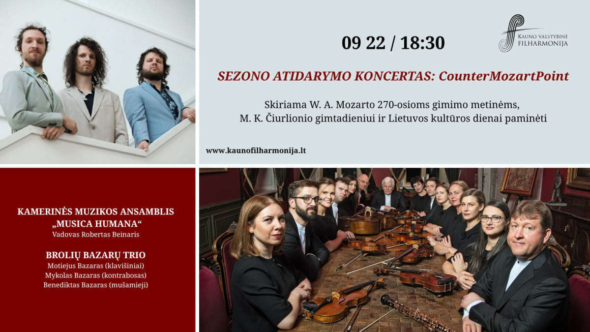 SEZONO ATIDARYMO KONCERTAS: CounterMozartPoint