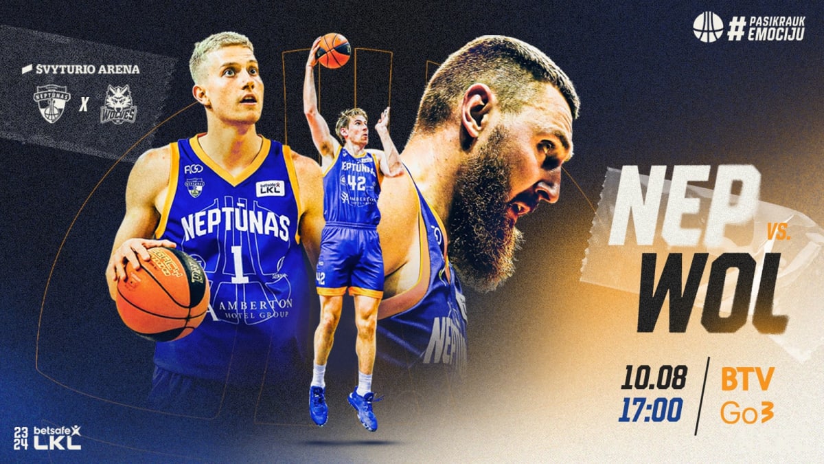 „Betsafe-LKL“: Klaipėdos „Neptūnas“ - Vilniaus „Wolves“