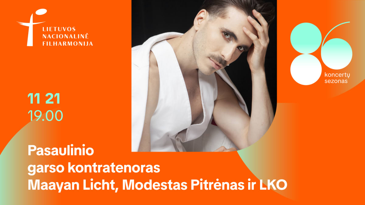 World-renowned Countertenor Maayan Licht, Modestas Pitrėnas and LCO