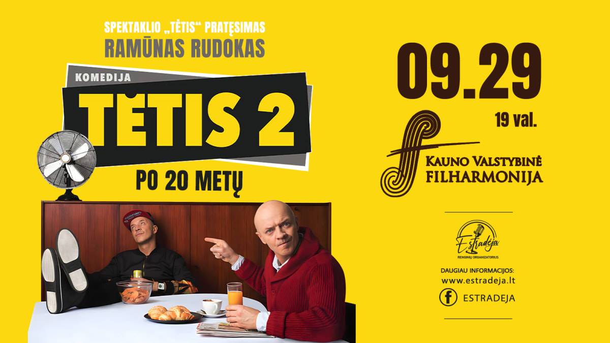 Aktoriaus RAMŪNO RUDOKO monospektaklis „Tėtis 2. Po 20 metų“