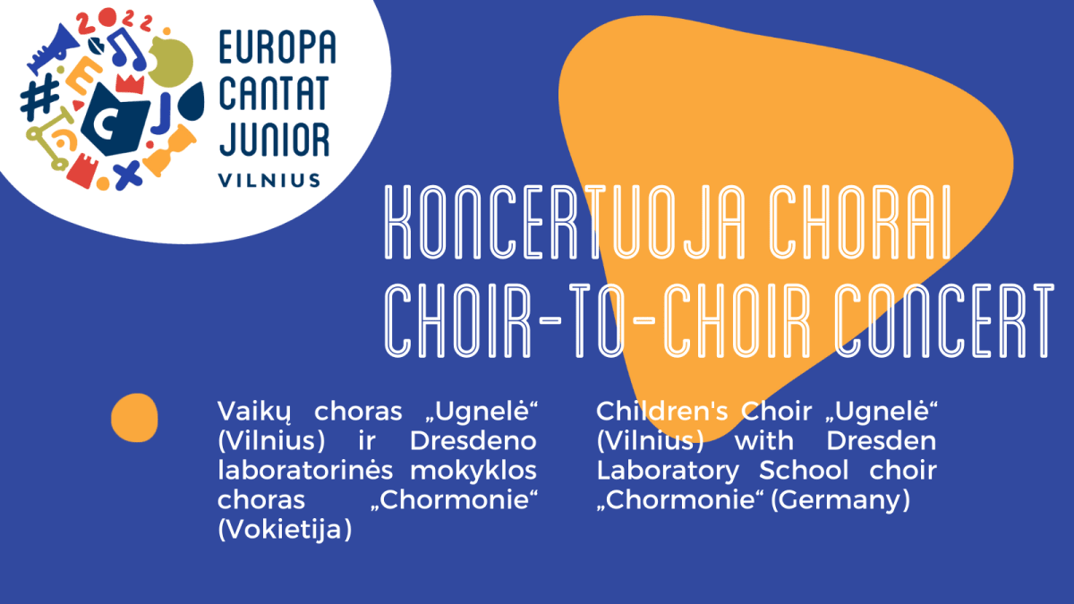 Vaikų chorų festivalio „Europa Cantat Junior“ koncertas: „Ugnelė“ ir „Chormonie“