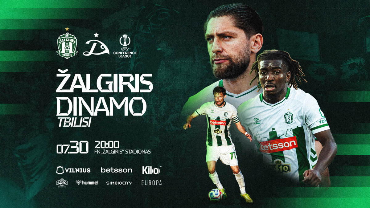 UEFA konferencijų lyga: „Žalgiris“ –  Tbilisi „Dinamo“.