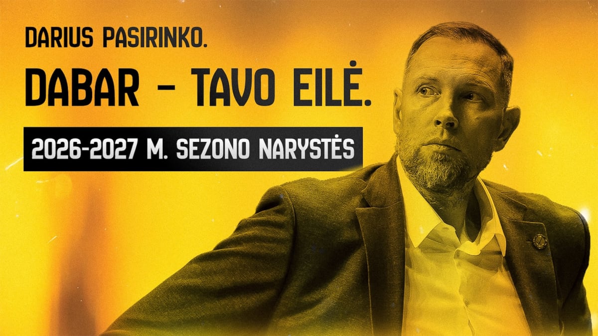KK „Šiauliai“ 2026-2027 m. sezono „Geltonai Juodų klubo“ narystė