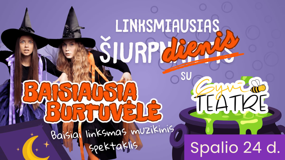 Linksmiausias šiurpdienis VDU Botanikos sode | Muzikinis spektaklis „Baisiausia burtuvėlė“ | GyviTeatre