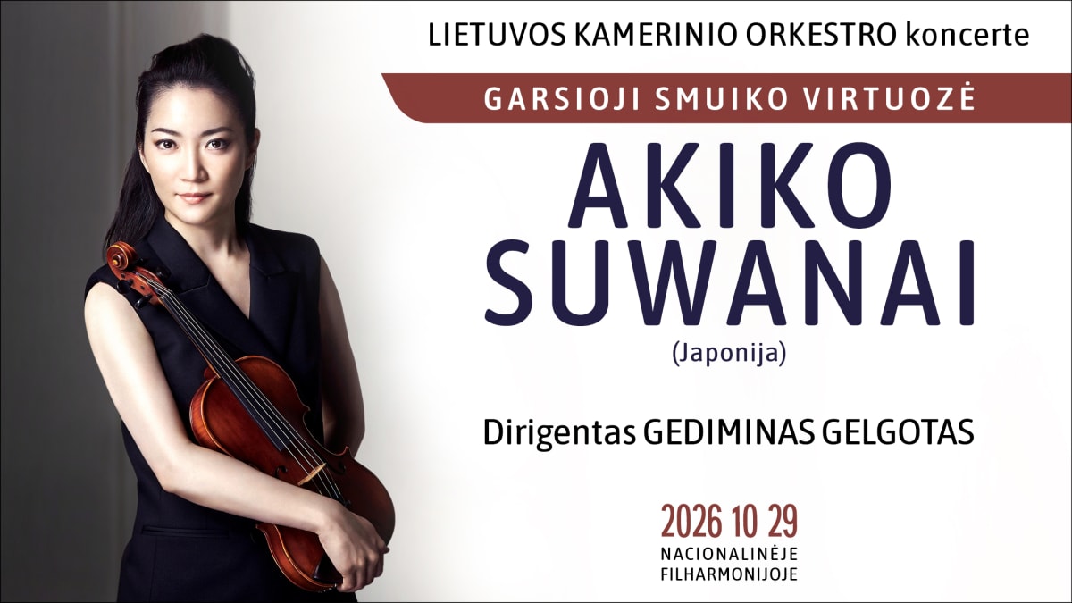 LKO koncerte – ypatingu virtuoziškumu kerinti smuiko garsenybė AKIKO SUWANAI