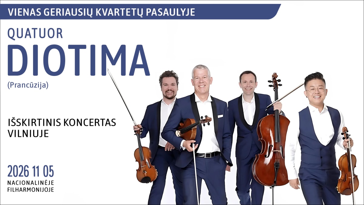 Vienas geriausių pasaulio kvartetų DIOTIMA surengs koncertą Vilniuje
