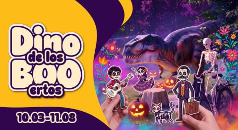 DINO de los BOOertos. A fiesta of colors and pumpkins