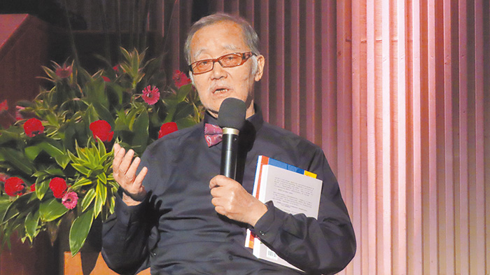 林治平教授生前在宇宙光50週年慶典分享。（本報資料照片）