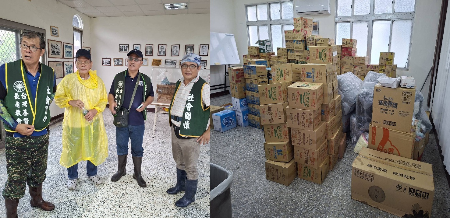 阿美中會等各地教會提供協助,將物資送進教會。(馬太鞍長老教會提供)。