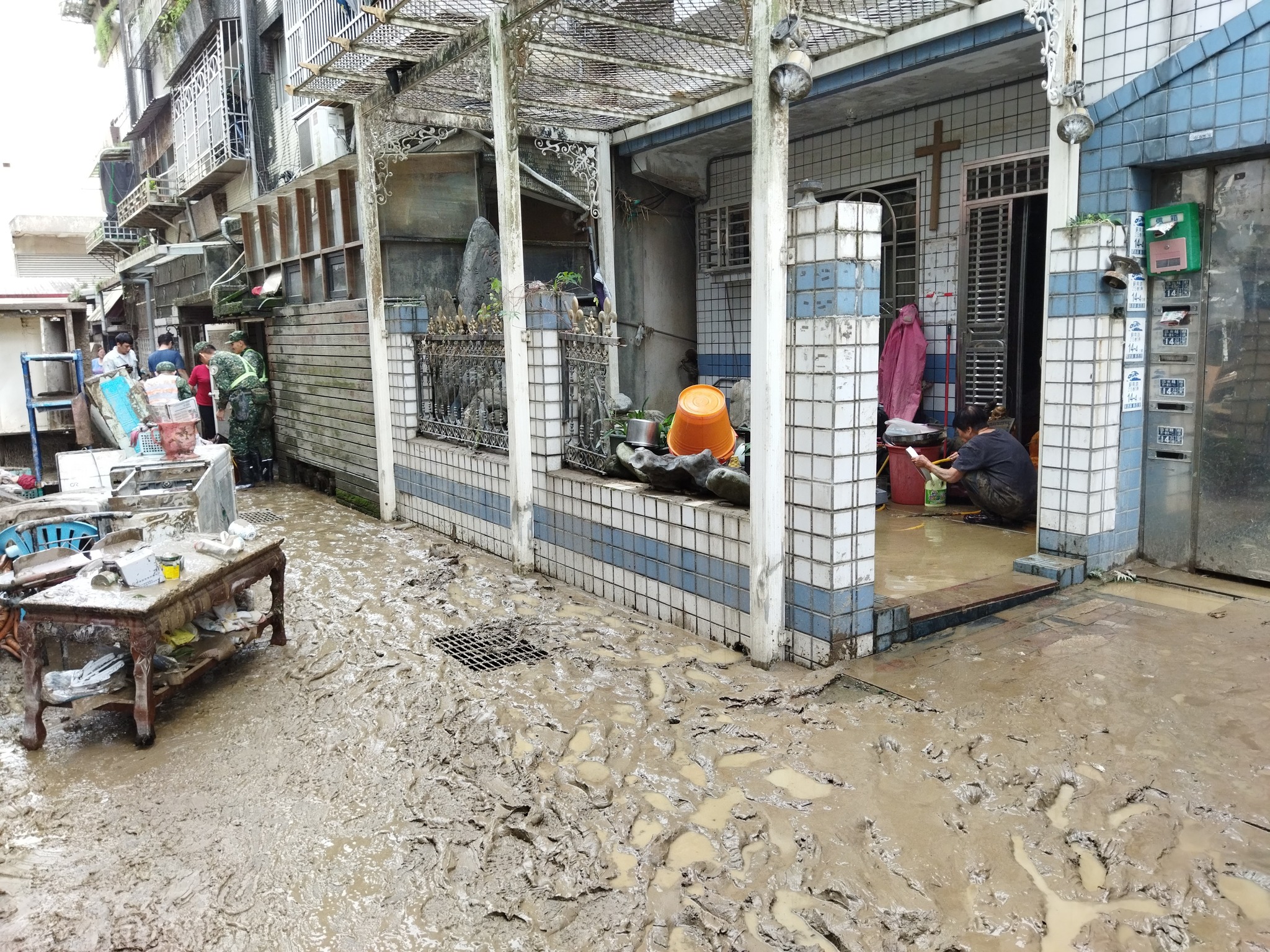 蘇澳街道經過風災後的清理。(翻攝自蘇澳長老教會)