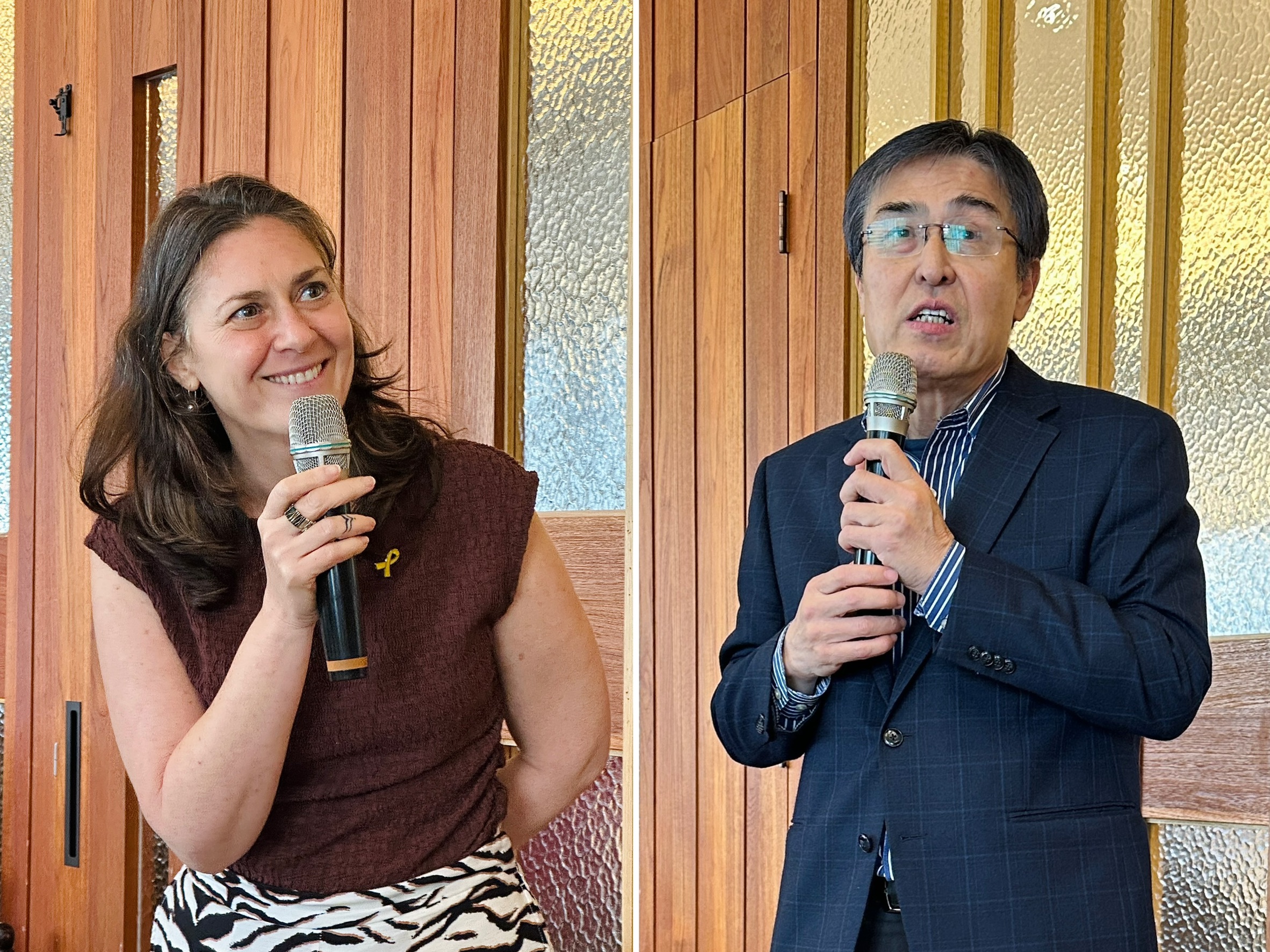 左:游瑪雅。右:周效遠理事長。(圖/汪純怡攝影)