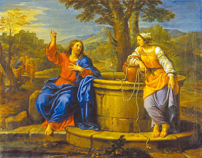 "Christ and the Woman of Samaria",  by Pierre Mignard