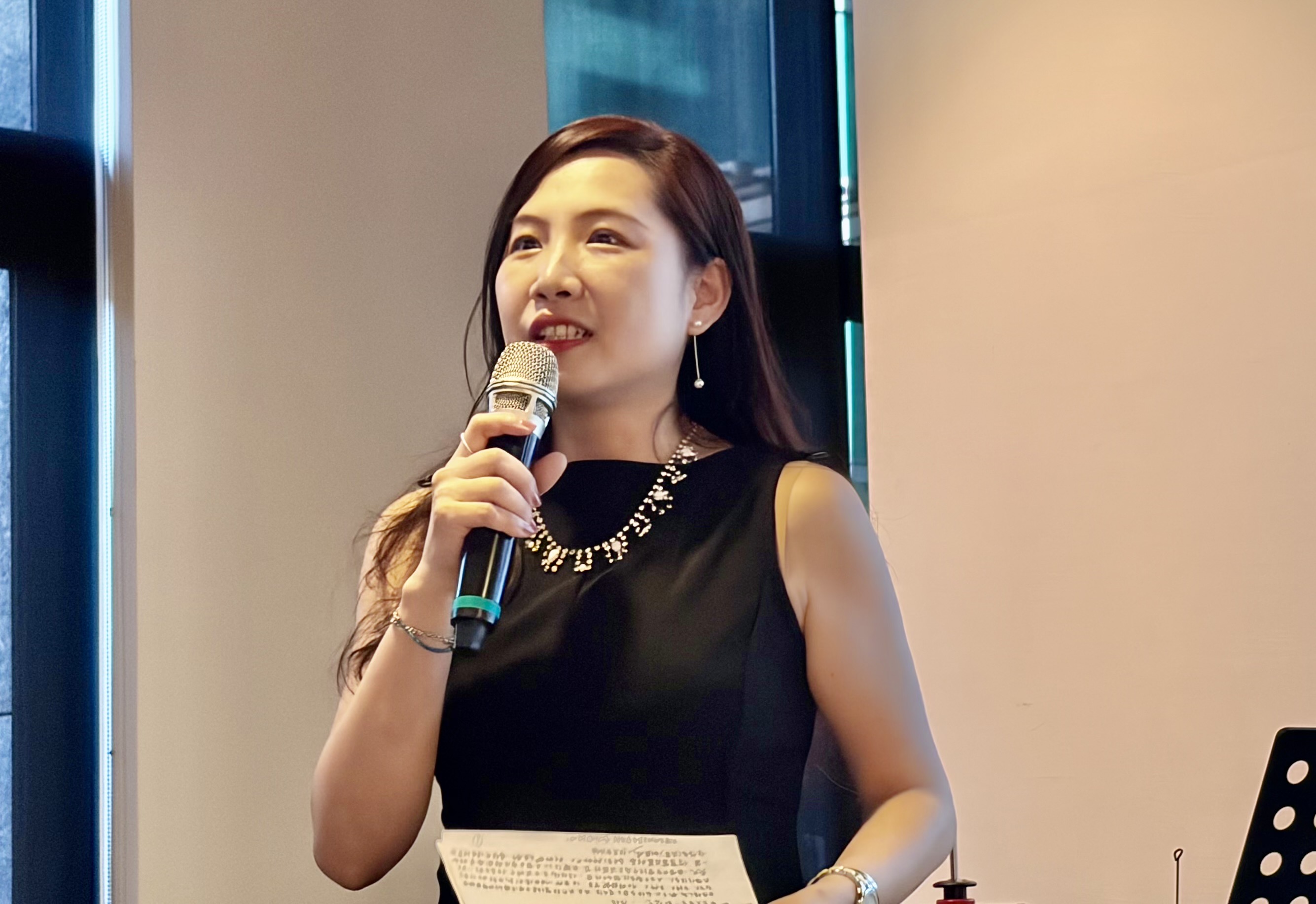 戴伶智在開幕典禮中的分享。(圖/李容珍攝影)