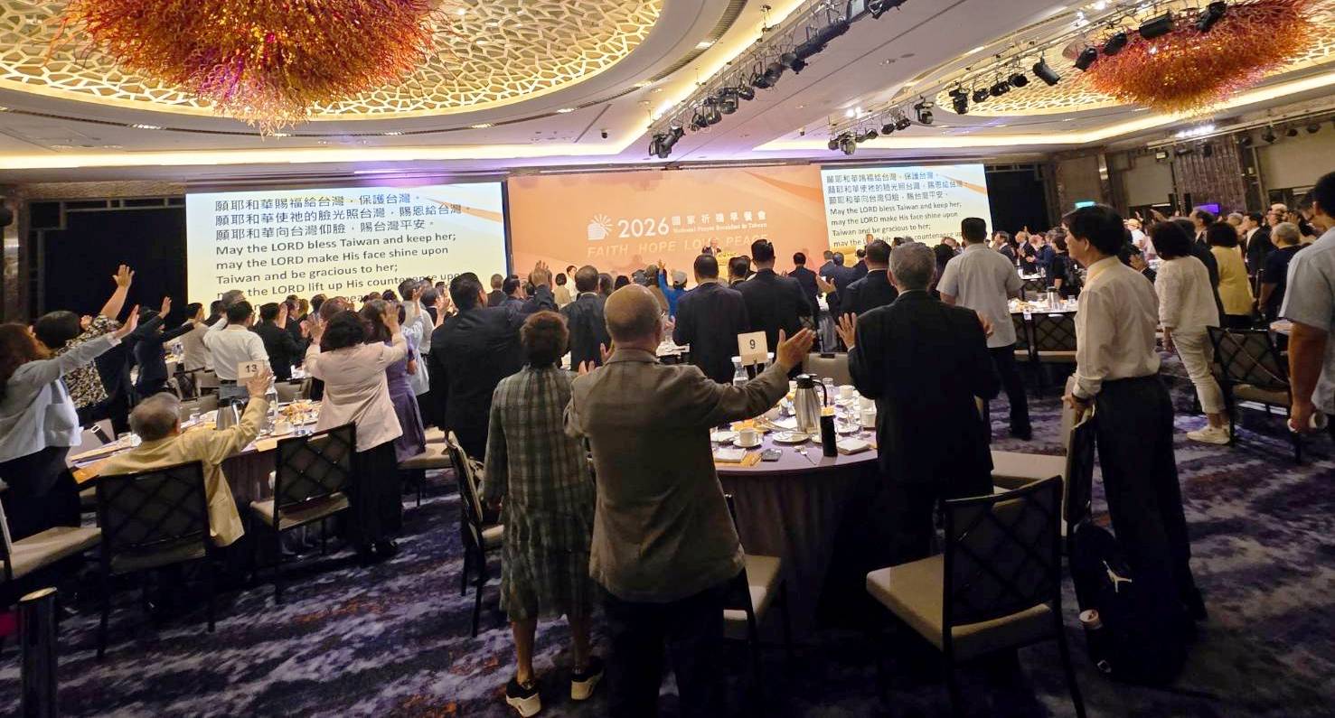 為台灣禱告。(圖/梁敬彥攝影)