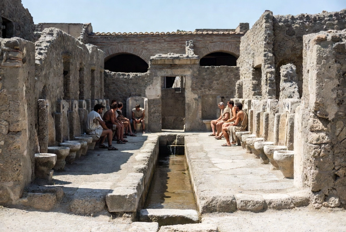 Baños en antigua Pompeya