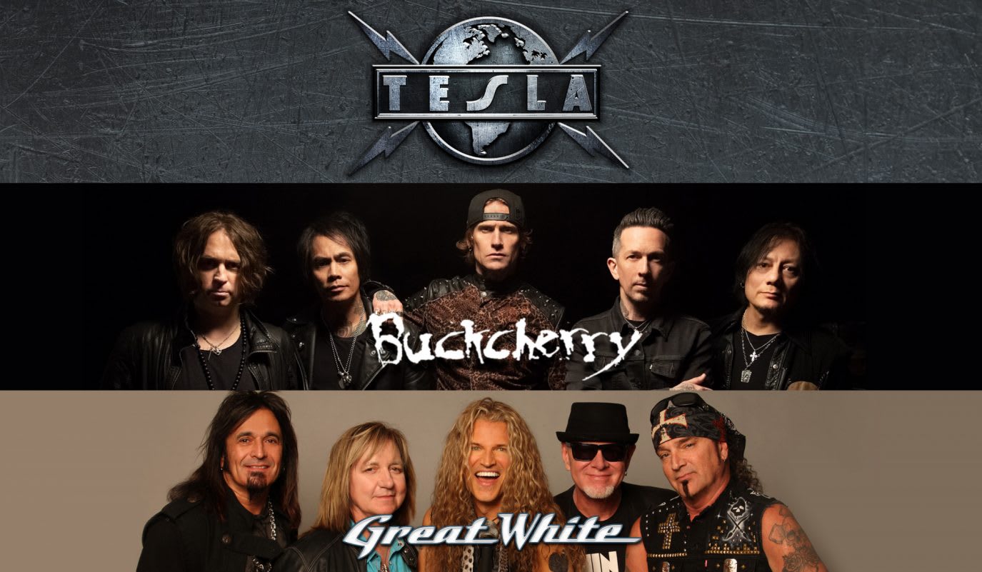 Tesla with Buckcherry and Great White