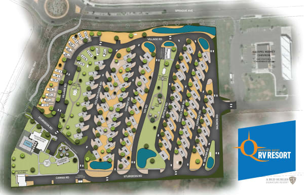 Property map of Northern Quest RV Resort