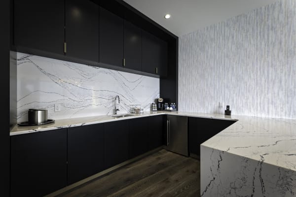 The kitchen area of a Regal King Suite.