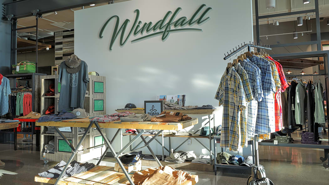 product displays inside the Windfall store