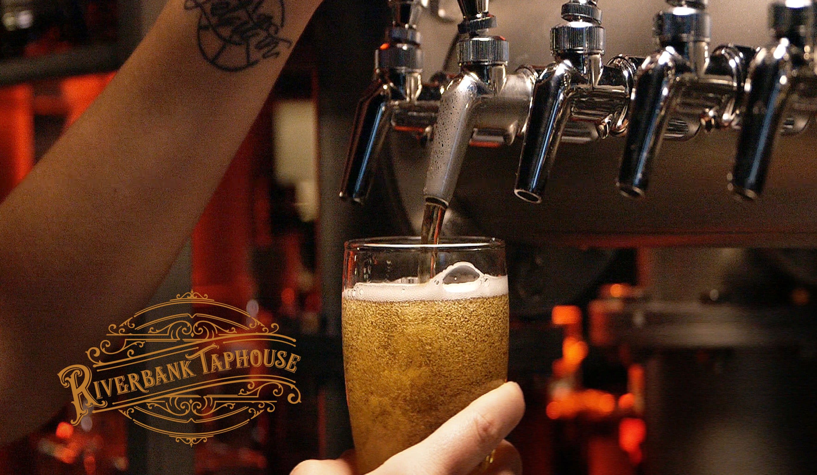 Beer being poured from a tap