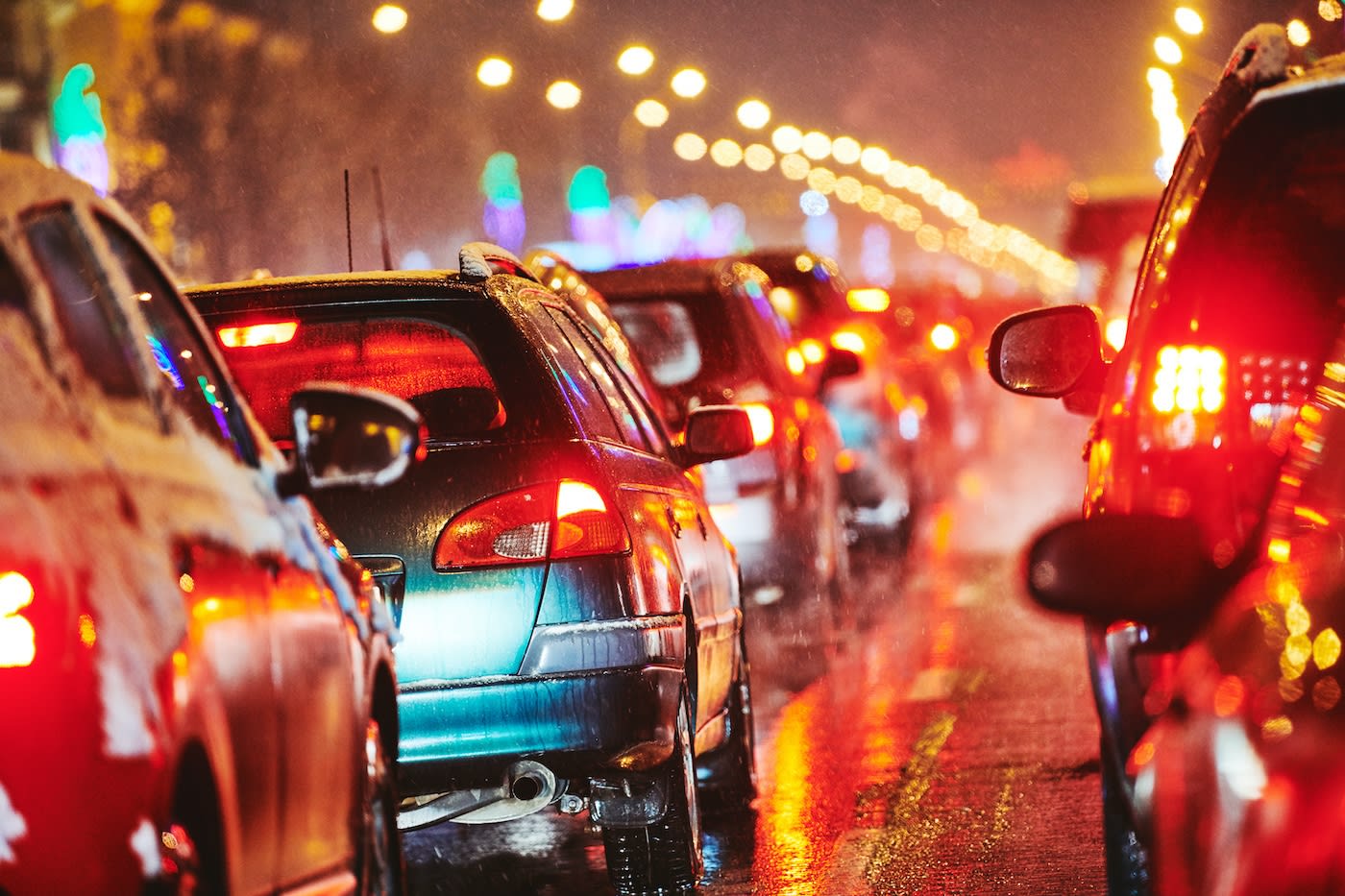 cars in a traffic jam