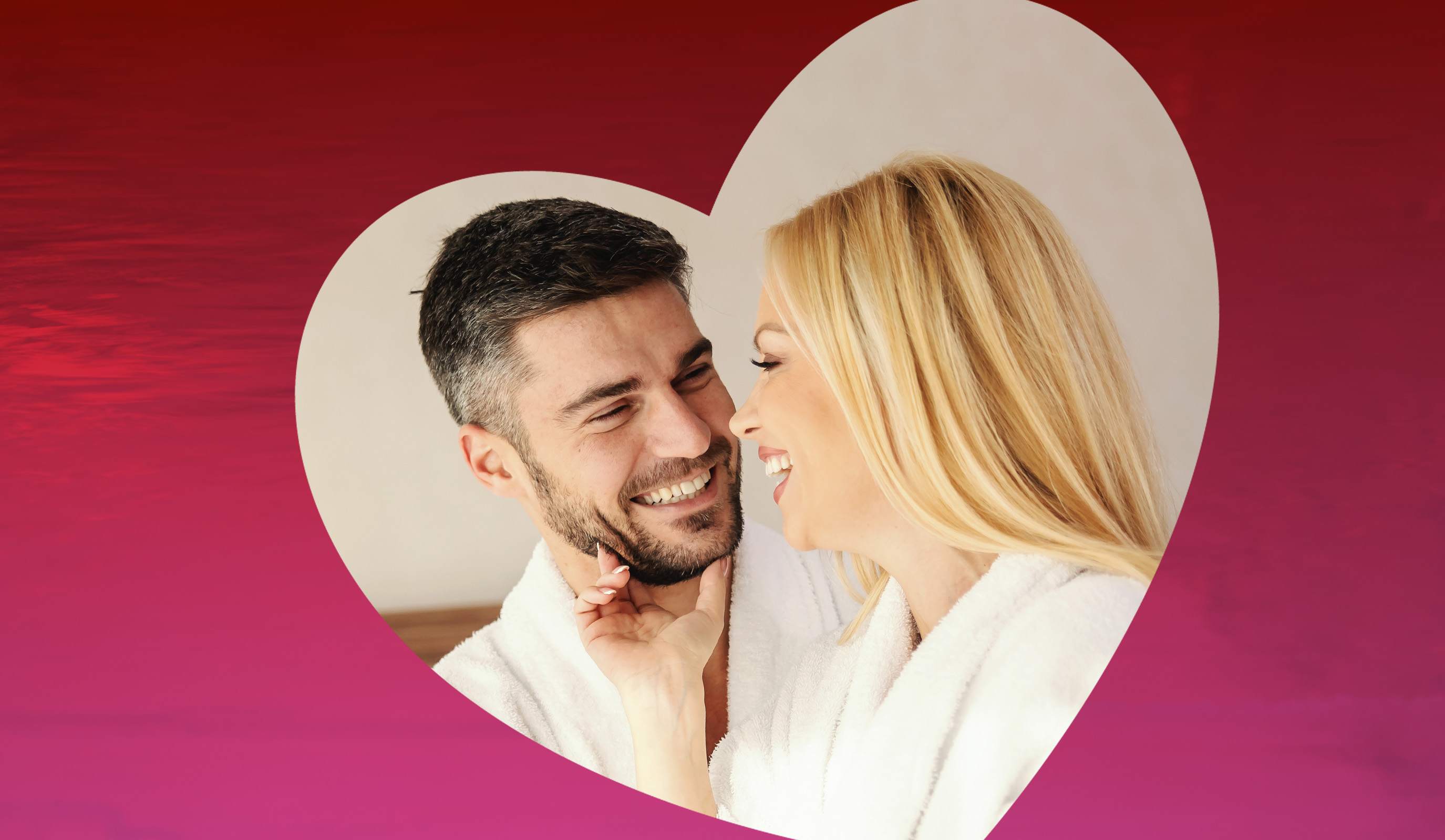 A loving couple getting ready for a night out