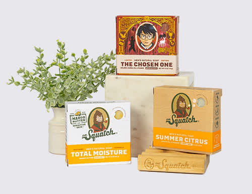 <p>BUY TWO, GET ONE FREE</p><p>Dr. Squatch Soap</p>