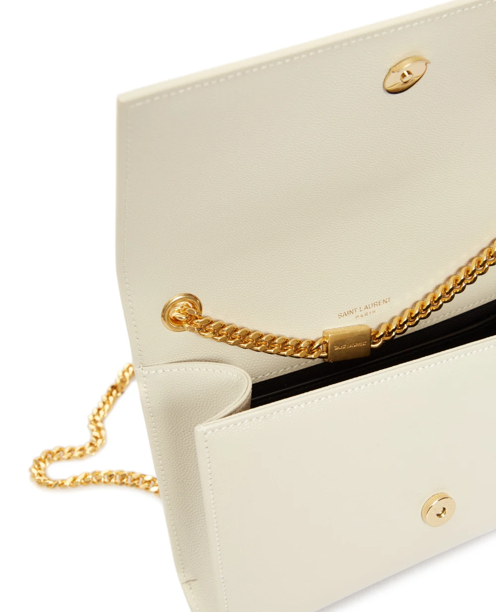 Шкіряна сумка Kate Small Saint Laurent 469390-BOW0J-, білий колір • Купити в інтернет-магазині Kameron