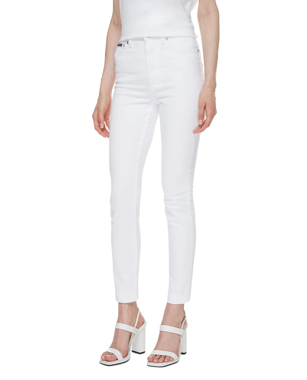 Джинсы fit Audrey Dolce&Gabbana FTAH6D-G899M, белый цвет • Купить в интернет-магазине Kameron