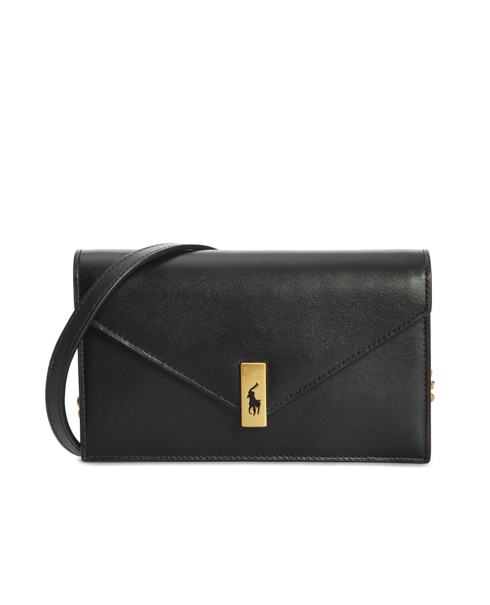 Кожаная сумка Polo ID Chain Wallet Polo Ralph Lauren 427886738001, черный цвет • Купить в интернет-магазине Kameron