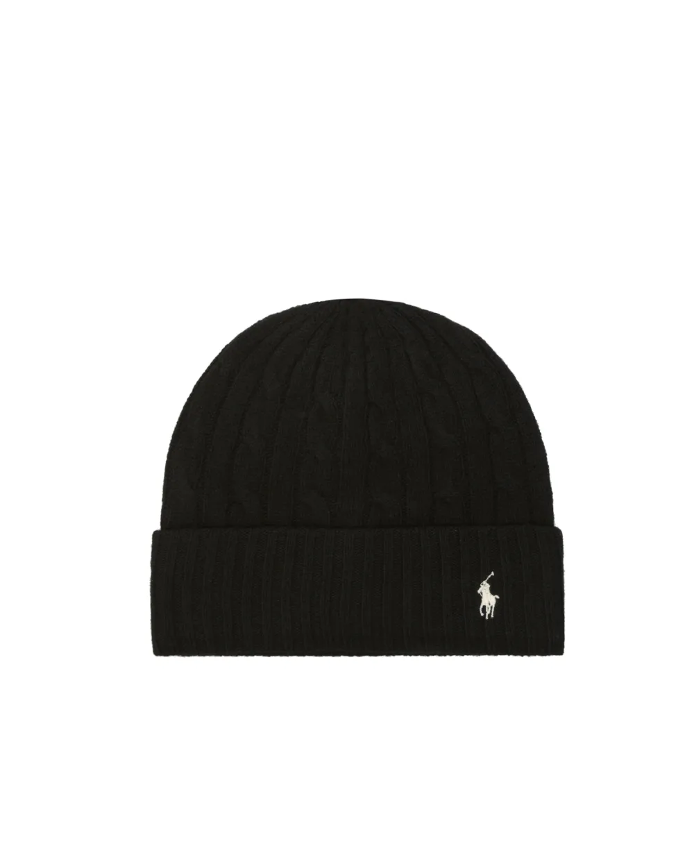 Шерстяная шапка Polo Ralph Lauren 455858396001, черный цвет • Купить в интернет-магазине Kameron