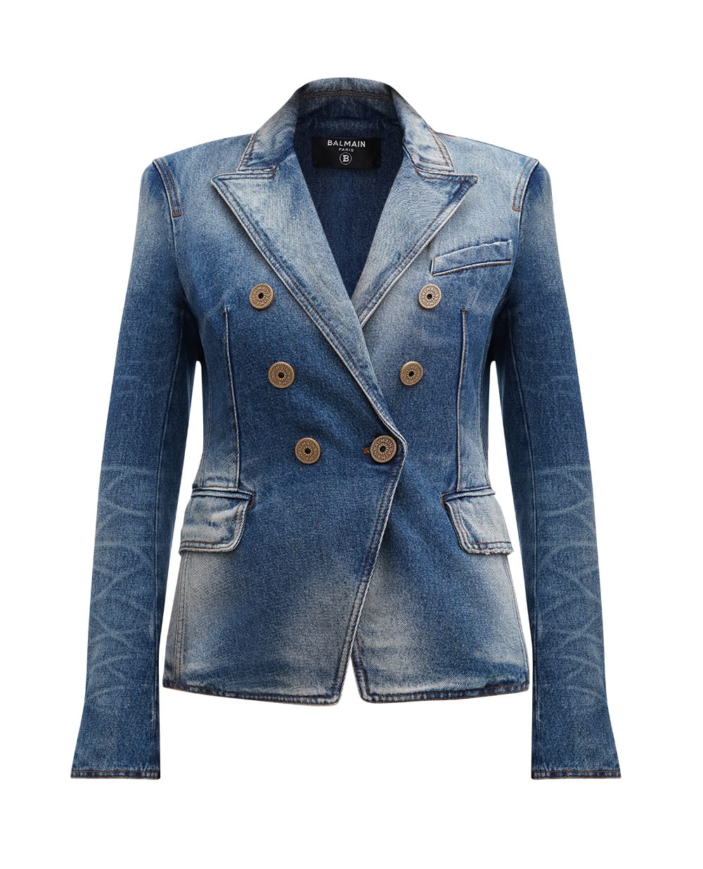 Джинсовый жакет Balmain BF1SG170DD64, синий цвет • Купить в интернет-магазине Kameron