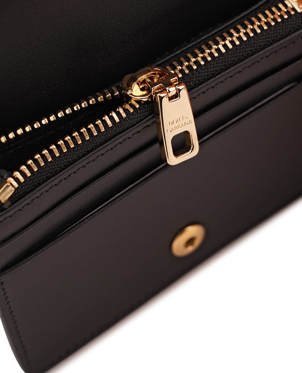 Кожаный кошелек Dolce&Gabbana BI1211-AW576, черный цвет • Купить в интернет-магазине Kameron