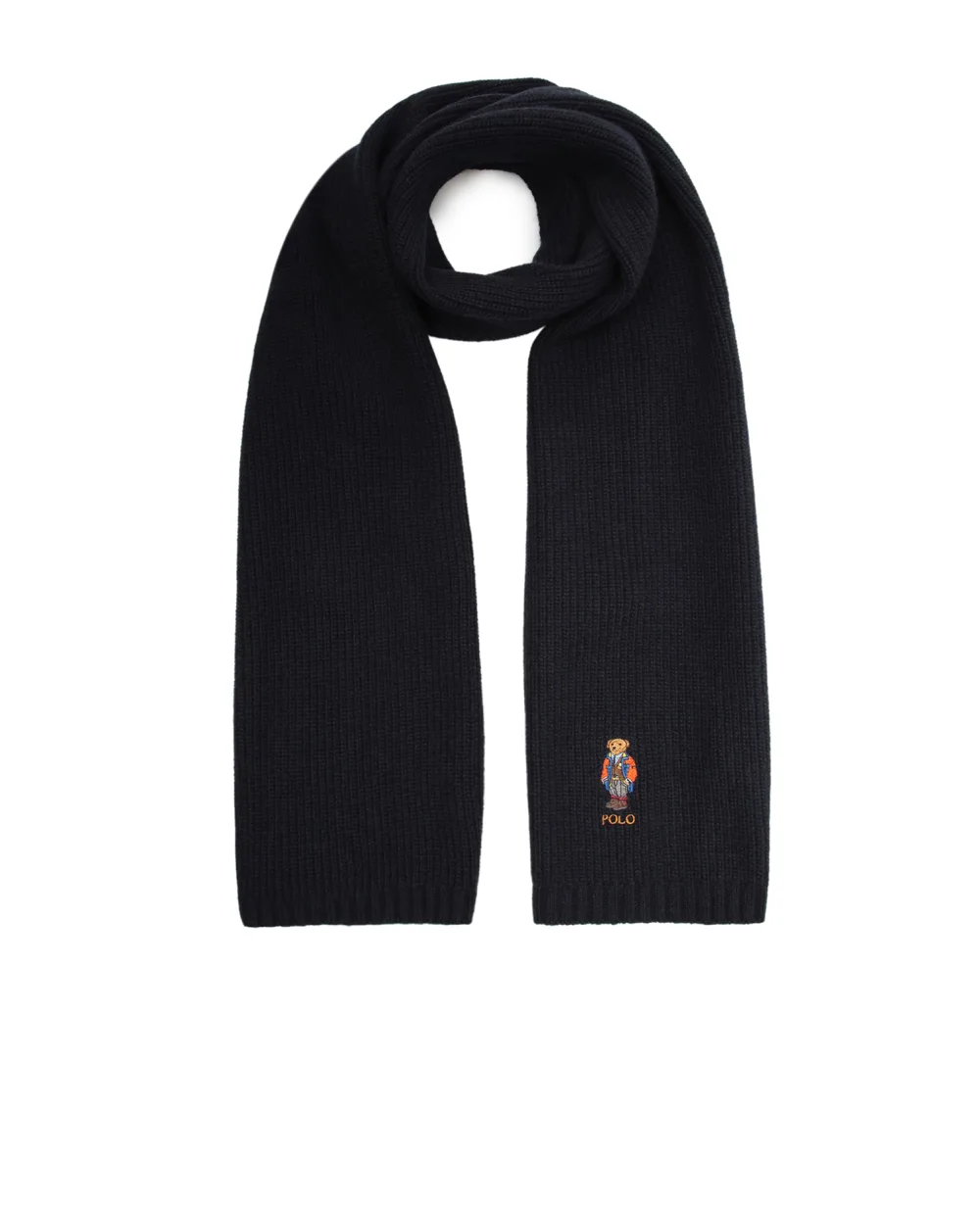 Шерстяной шарф Polo Ralph Lauren 449823794002, синий цвет • Купить в интернет-магазине Kameron