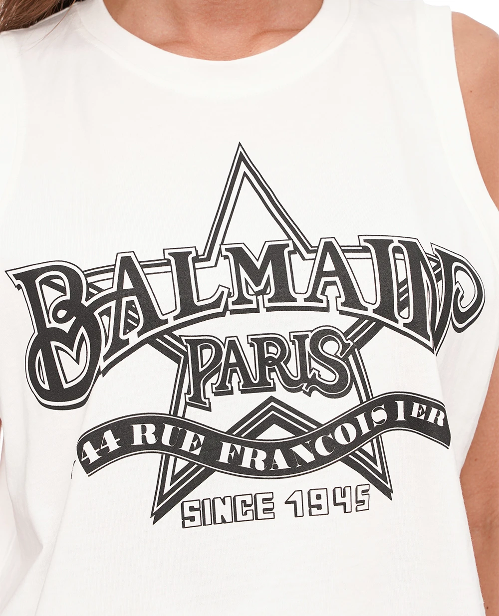 Майка Balmain CF1EA025GD29, белый цвет • Купить в интернет-магазине Kameron