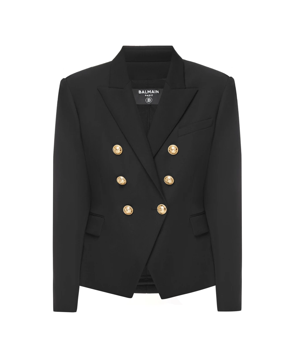 Шерстяной жакет Balmain WF1SG000167L, черный цвет • Купить в интернет-магазине Kameron