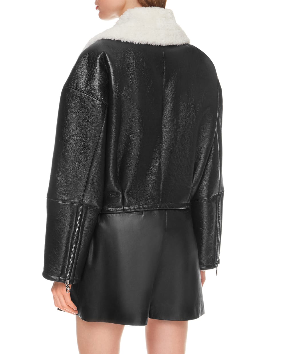 Кожаная дубленка Dolce&Gabbana F9I56L-FUP48, черный цвет • Купить в интернет-магазине Kameron