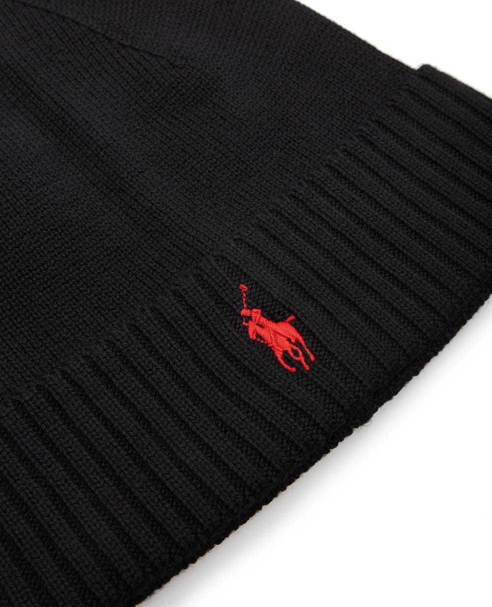 Вовняна шапка Polo Ralph Lauren 710886137001, чорний колір • Купити в інтернет-магазині Kameron